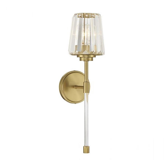 Savoy House Garnet 1-Light Wall Sconce, Warm Brass - 9-6001-1-322