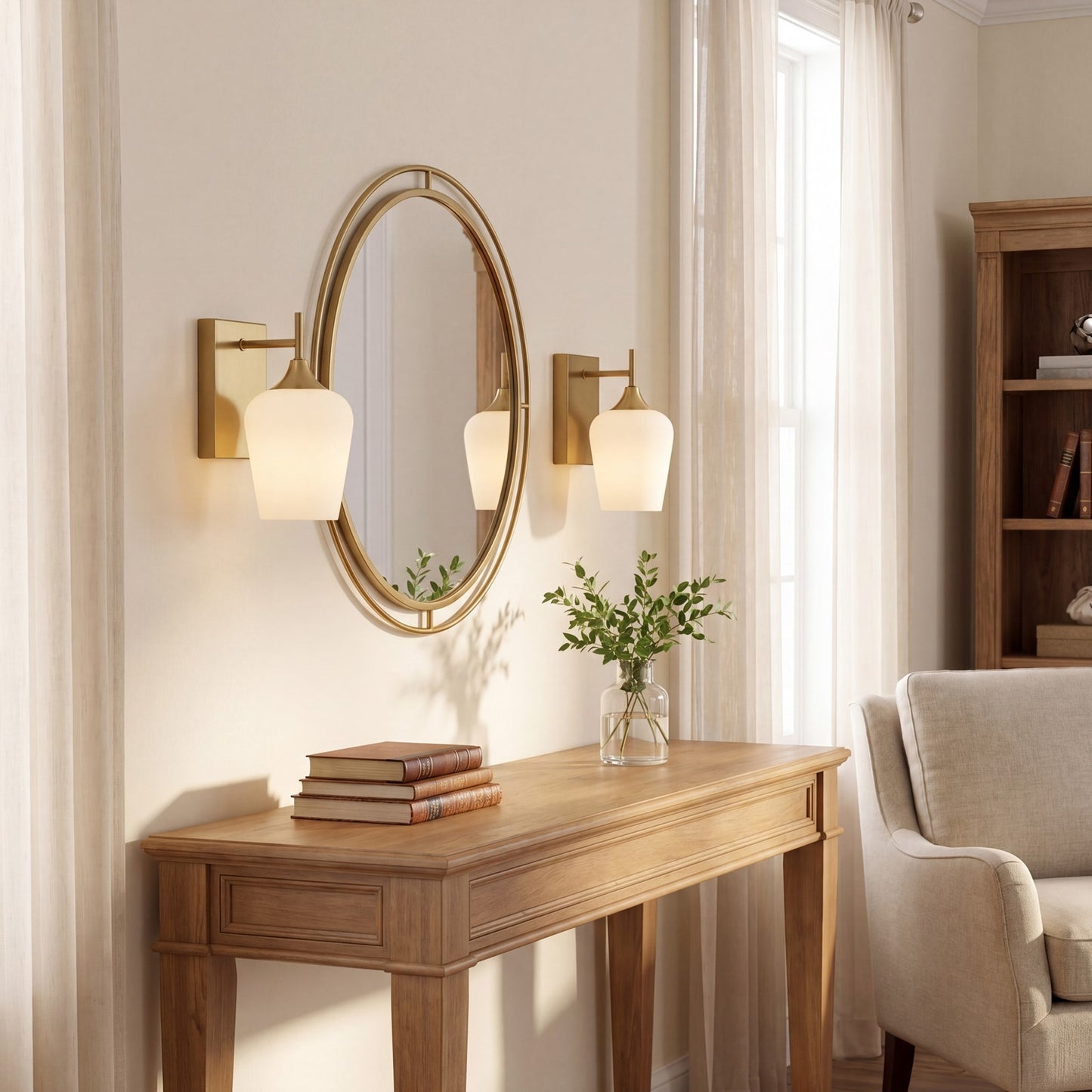 Savoy House Essentials Octave 1 Lt Sconce, Warm Brass