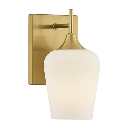 Savoy House Essentials Octave 1 Lt Sconce, Warm Brass