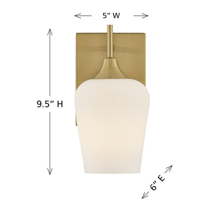 Savoy House Essentials Octave 1 Lt Sconce, Warm Brass