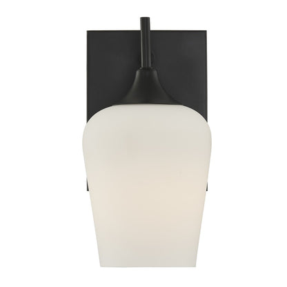 Savoy House Essentials Octave 1 Lt Sconce, Matte Black
