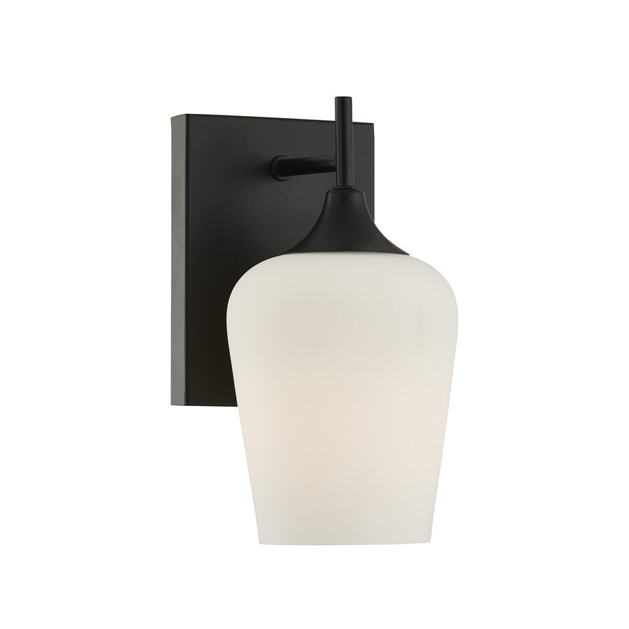 Savoy House Essentials Octave 1 Lt Sconce, Matte Black