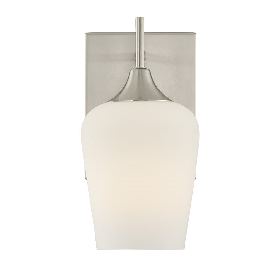 Savoy House Essentials Octave 1 Lt Sconce, Satin Nickel