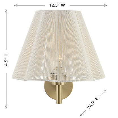 Savoy House Rosa 1 Lt 15" Sconce, Noble Brass