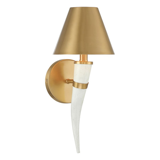 Savoy House Hearne 1 Lt Sconce, Warm Brass
