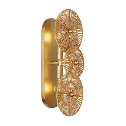 Savoy House Abbott 2 Light Sconce, Distressed Gold