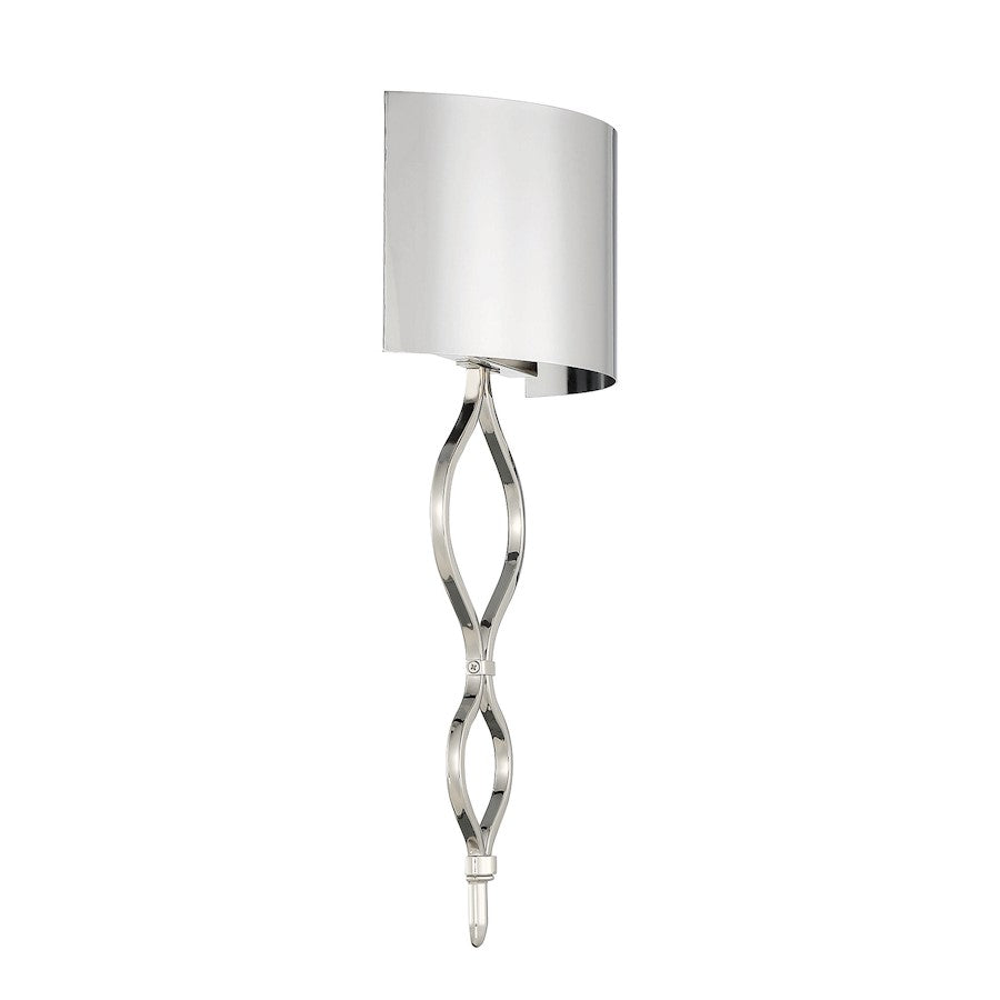 Como LED Wall Sconce, Polished Nickel