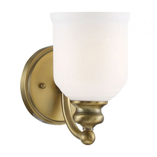 Savoy House Melrose 1-Light Wall Sconce, Warm Brass - 9-6836-1-322