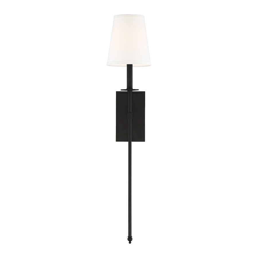 Savoy House Monroe 1-Light 34" Wall Sconce, Matte Black - 9-7144-1-89