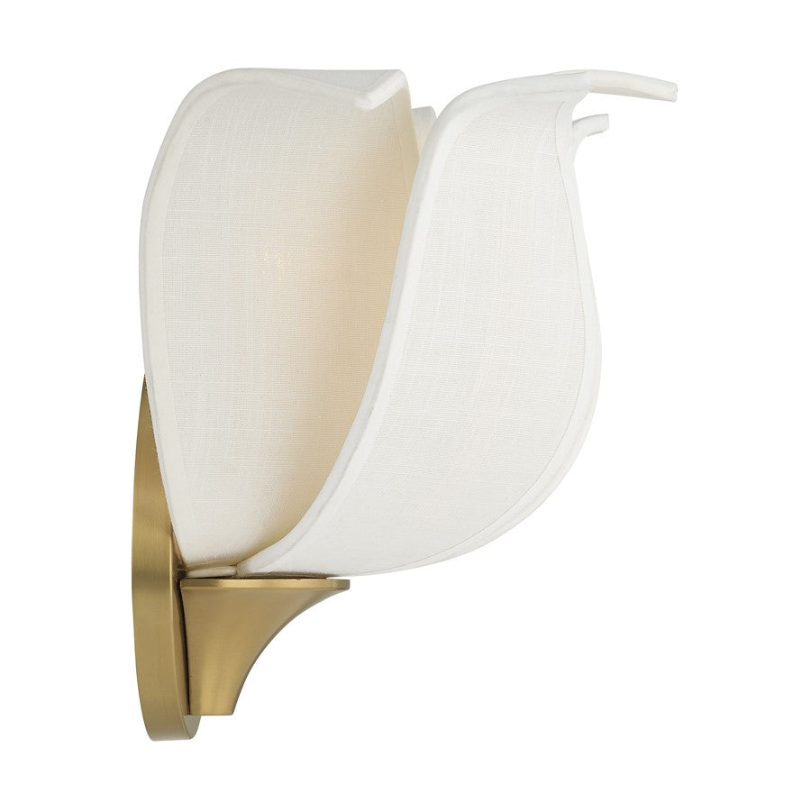 Savoy House Elsie 1 Lt Sconce, Warm Brass
