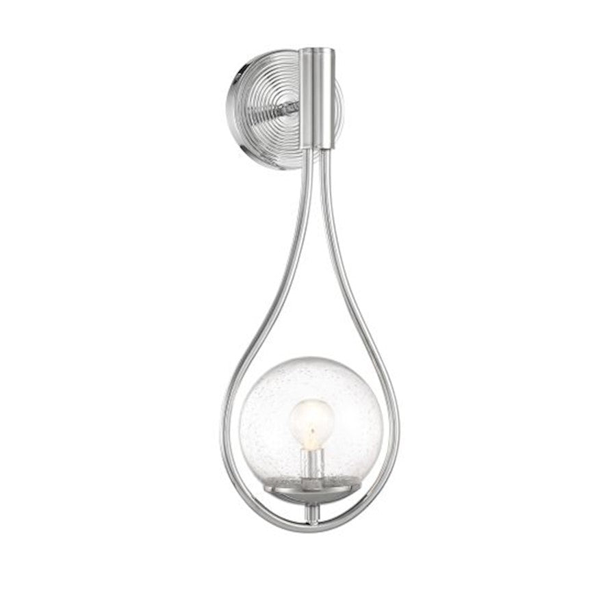 Savoy House Encino 1-Light Wall Sconce, Polished Chrome - 9-7193-1-11