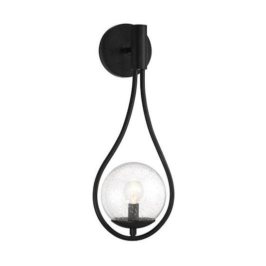 Savoy House Encino 1-Light Wall Sconce, Matte Black - 9-7193-1-89