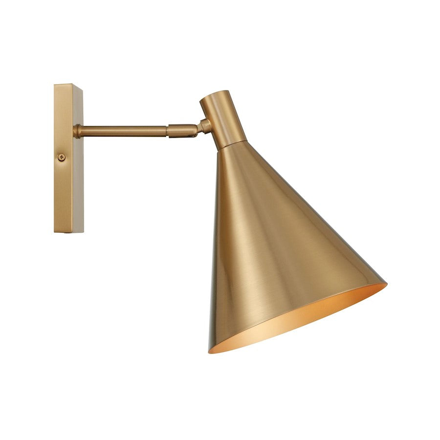 Pharos 1 Light 11" Sconce, Noble Brass