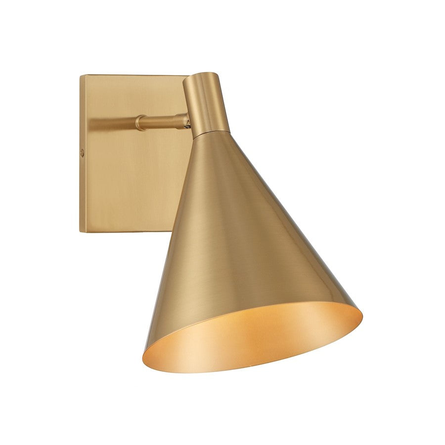 Pharos 1 Light 11" Sconce, Noble Brass