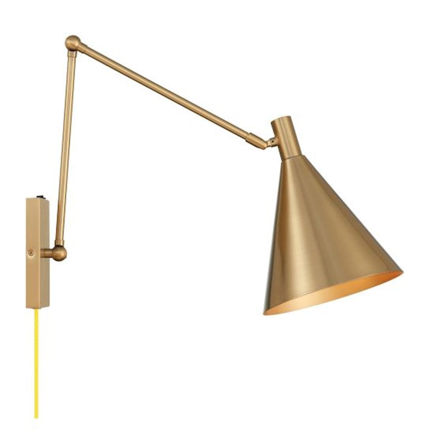 Pharos 1 Light 19" Sconce, Noble Brass