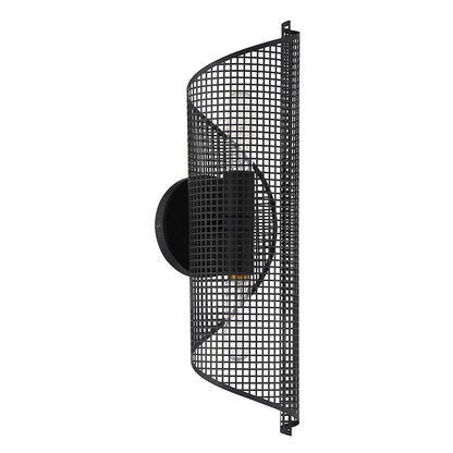 Savoy Essentials Hillbourne 2 Light Sconce, Matte Black/Perforated