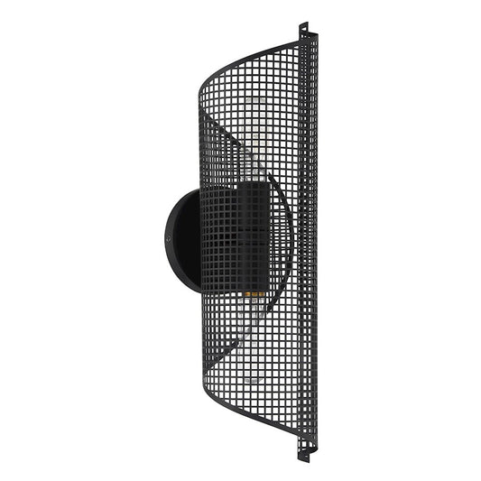 Savoy Essentials Hillbourne 2 Light Sconce, Matte Black/Perforated