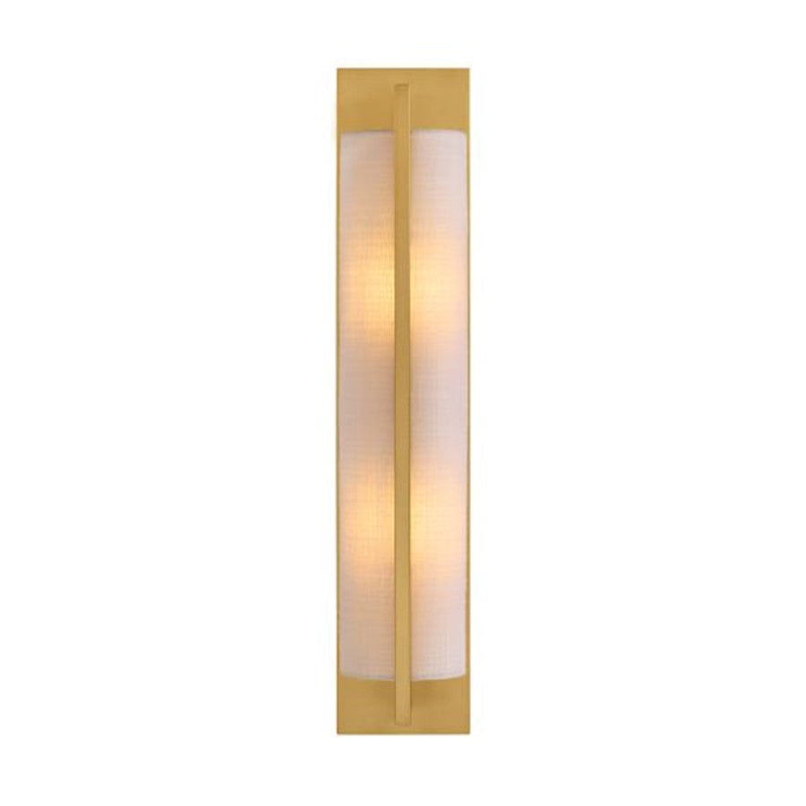 Carver 2 Light Sconce, Warm Brass