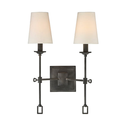 Savoy House Lorainne 2-Light Wall Sconce, Oxidized Black - 9-9004-2-88