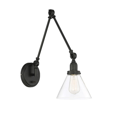 Drake 1 Light Wall Sconce, Matte Black