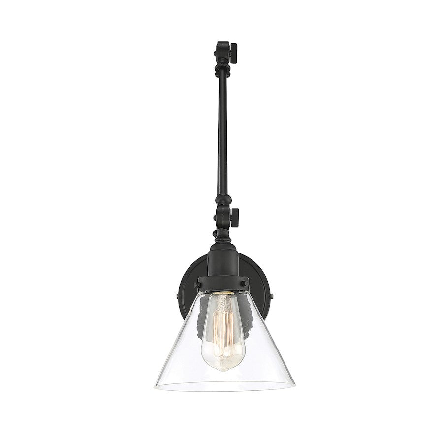 Drake 1 Light Wall Sconce, Matte Black