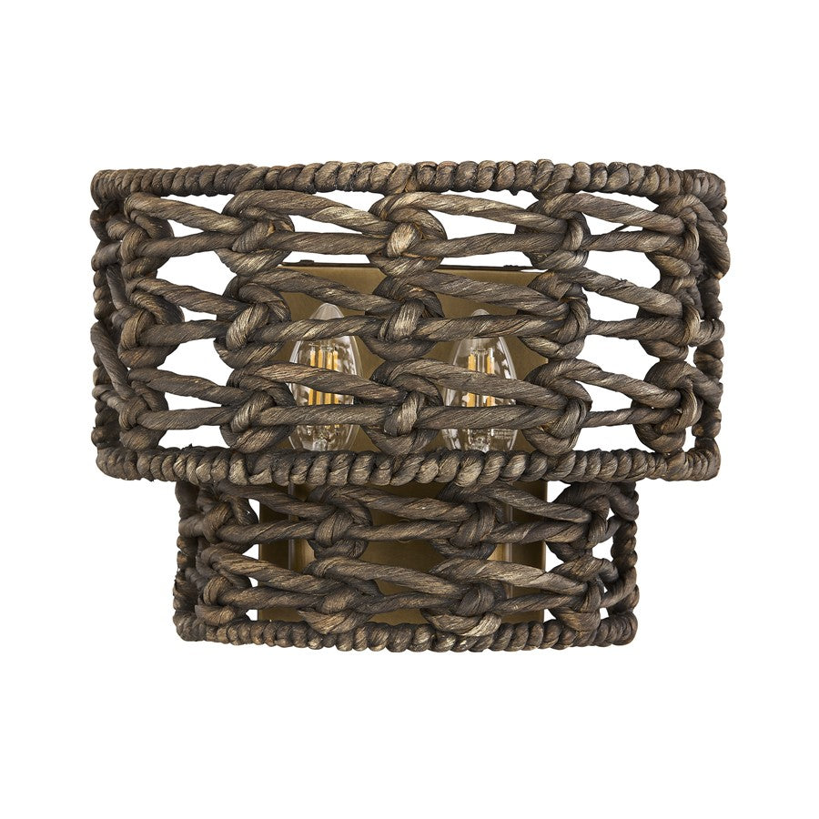 Savoy House Silencio 2 Lt Sconce, Riviera, Riviera Brass