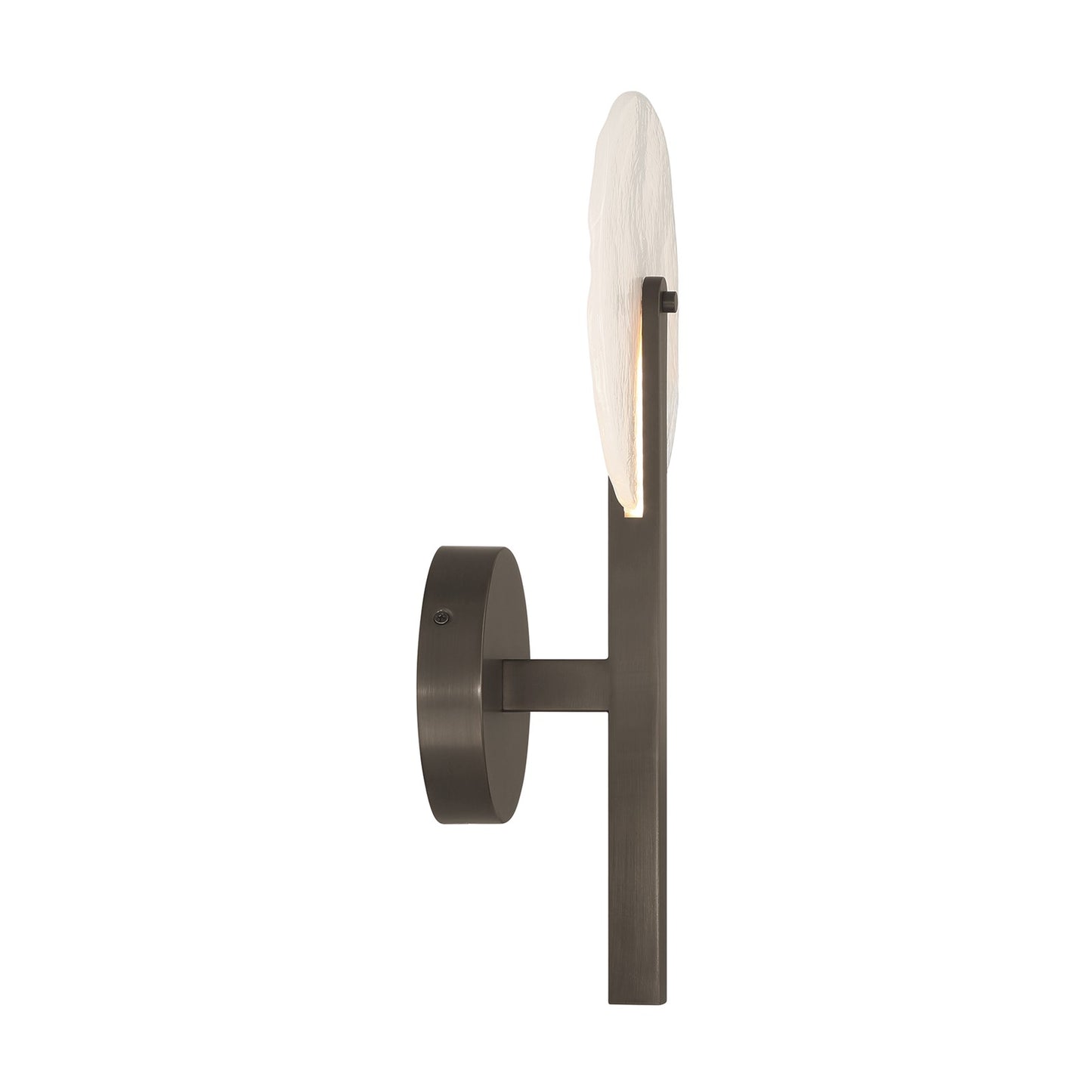 Savoy House Ainslie 1-Light LED Wall Sconce | Modern Mediterranean Bronze Metal and Strie Glass | Bathroom, Hallway & Bedroom Accent | Model 9-9308-1-15