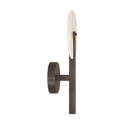Savoy House Ainslie 1-Light LED Wall Sconce | Modern Mediterranean Bronze Metal and Strie Glass | Bathroom, Hallway & Bedroom Accent | Model 9-9308-1-15