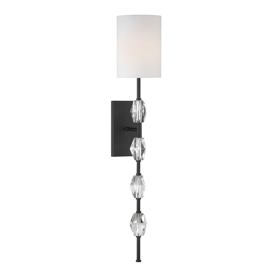 Savoy House Sebring 1 Lt Sconce, Matte Black
