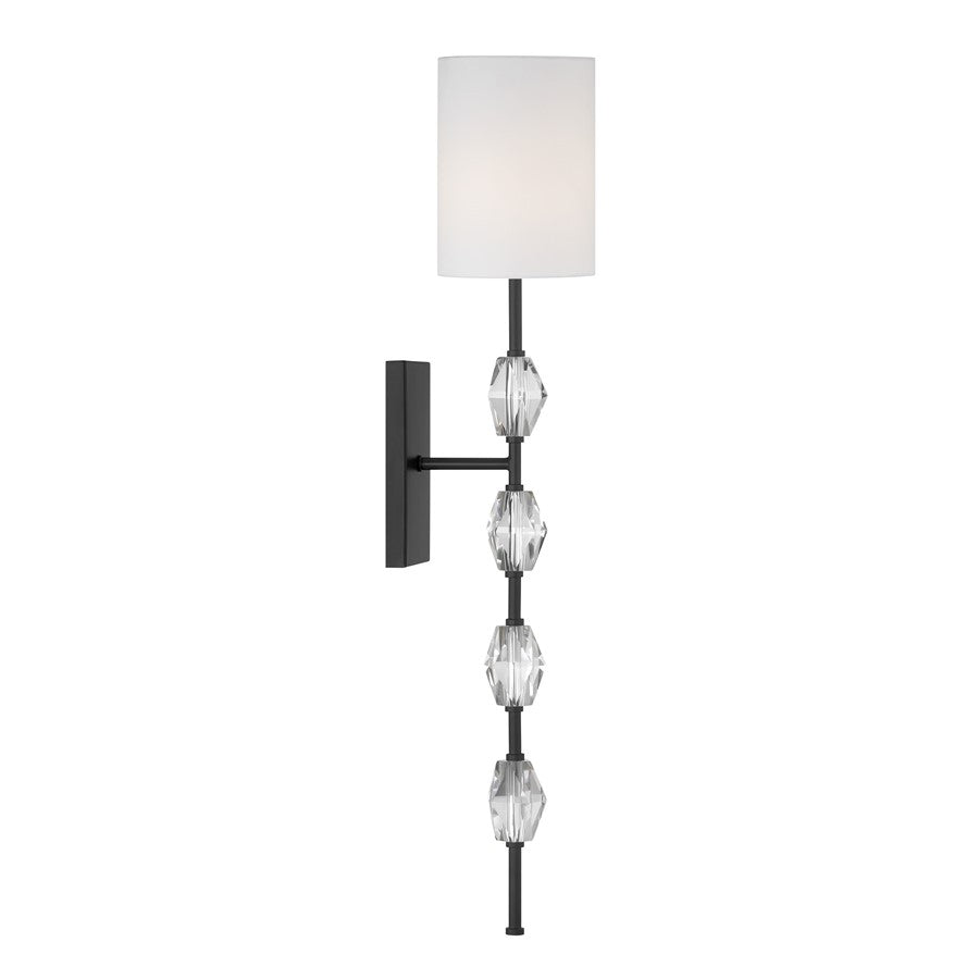 Savoy House Sebring 1 Lt Sconce, Matte Black