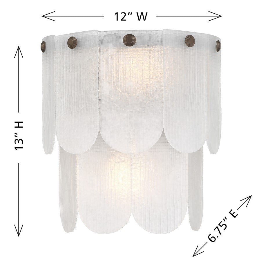 Savoy House Ashton 2 Lt Sconce, Mediterranean Bronze