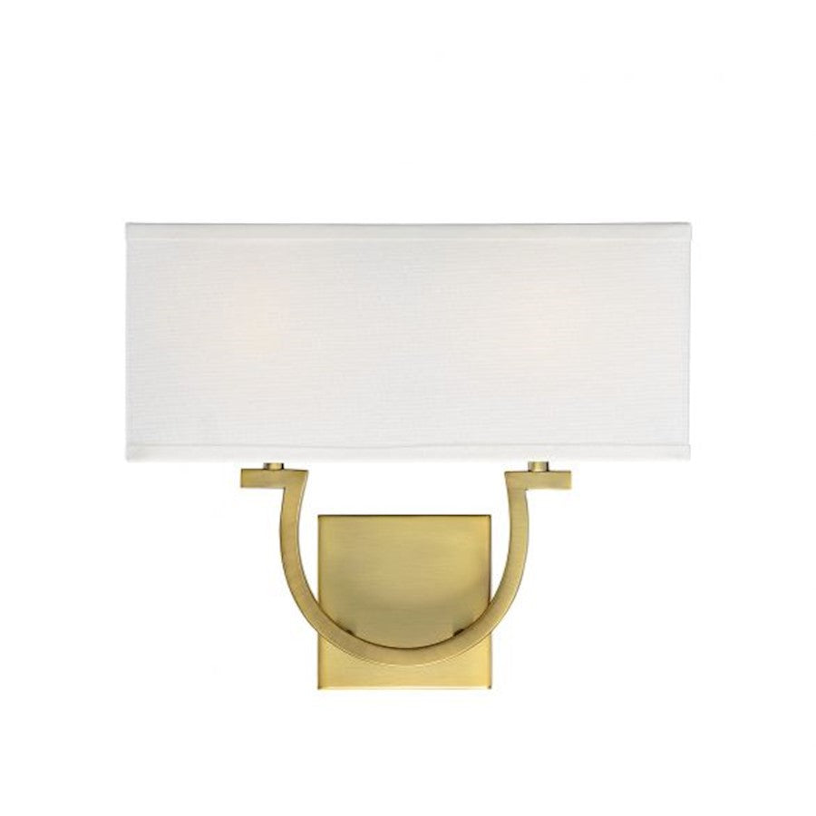 Savoy House Rhodes 2-Light Wall Sconce, Warm Brass - 9-998-2-322