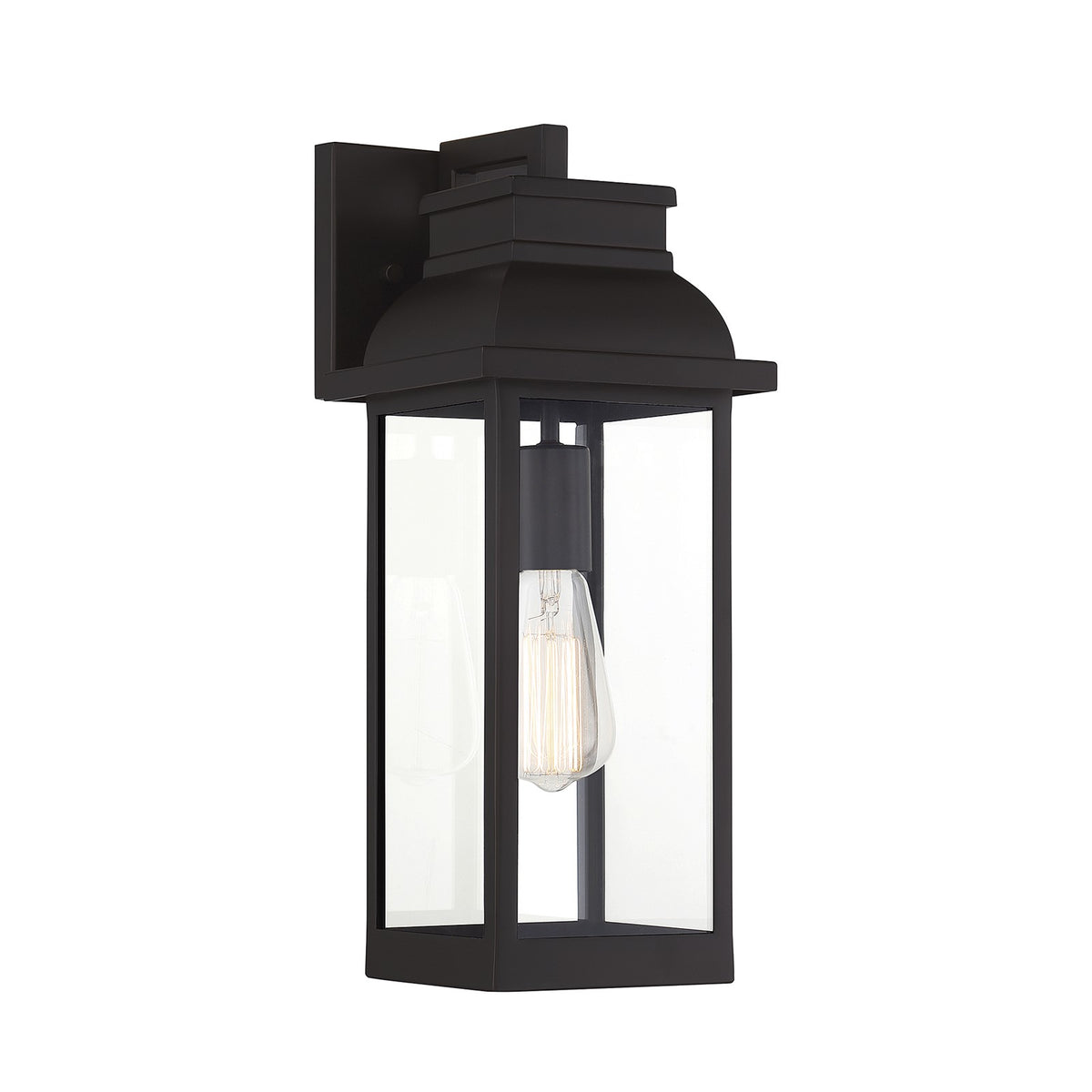 Savoy House Drexel 16in 1-Light Outdoor Wall Lantern | Traditional English Bronze and Clear Glass | Patio & Entryway | Model L5-2934-13