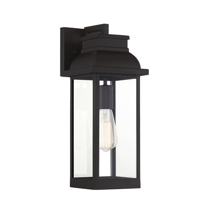 Savoy House Drexel 16in 1-Light Outdoor Wall Lantern | Traditional English Bronze and Clear Glass | Patio & Entryway | Model L5-2934-13