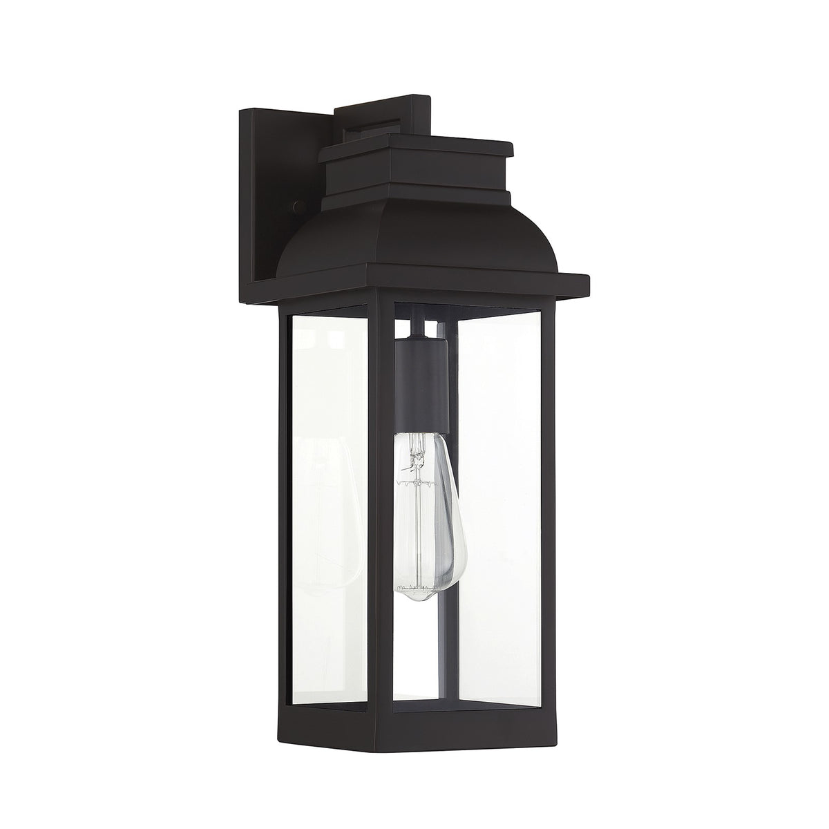 Savoy House Drexel 16in 1-Light Outdoor Wall Lantern | Traditional English Bronze and Clear Glass | Patio & Entryway | Model L5-2934-13