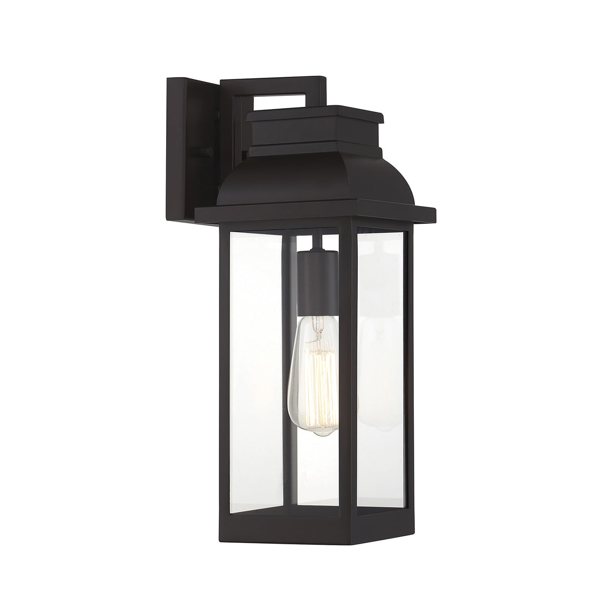 Savoy House Drexel 16in 1-Light Outdoor Wall Lantern | Traditional English Bronze and Clear Glass | Patio & Entryway | Model L5-2934-13