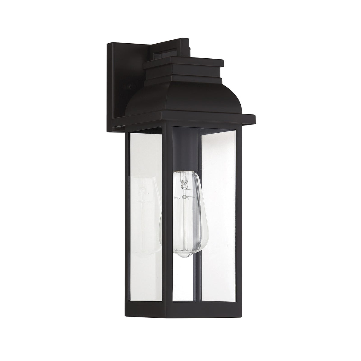 Savoy House Drexel 14in 1-Light Outdoor Wall Lantern | Traditional English Bronze and Clear Glass | Patio & Entryway | Model L5-2935-13