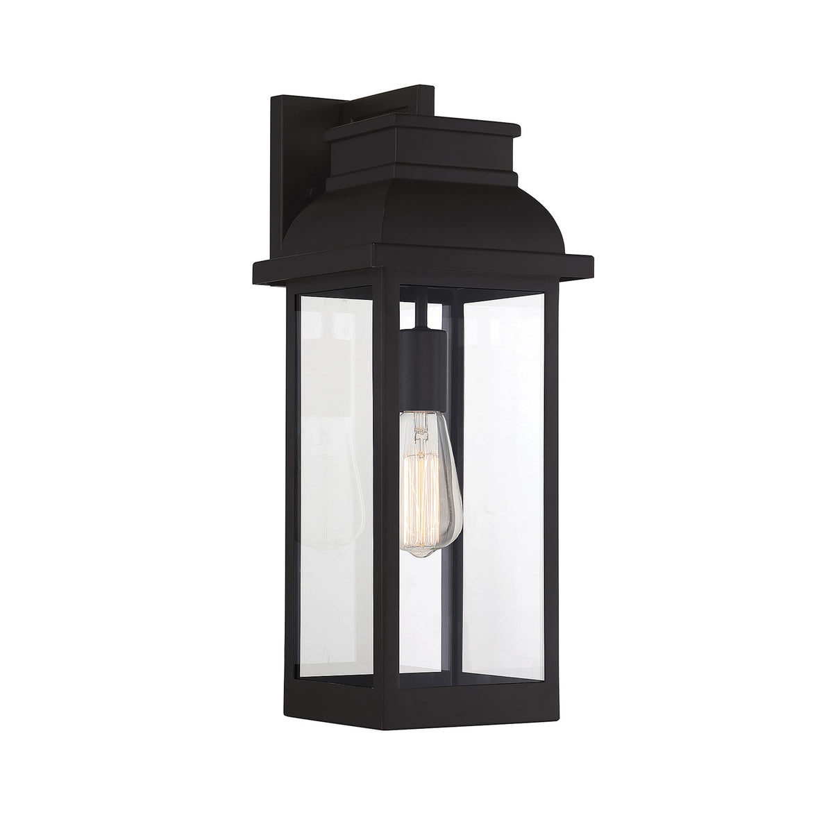 Savoy House Drexel 18.5in 1-Light Outdoor Wall Lantern | Traditional English Bronze and Clear Glass | Front Door & Patio | Model L5-2936-13