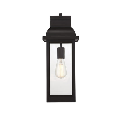 Savoy House Drexel 18.5in 1-Light Outdoor Wall Lantern | Traditional English Bronze and Clear Glass | Front Door & Patio | Model L5-2936-13