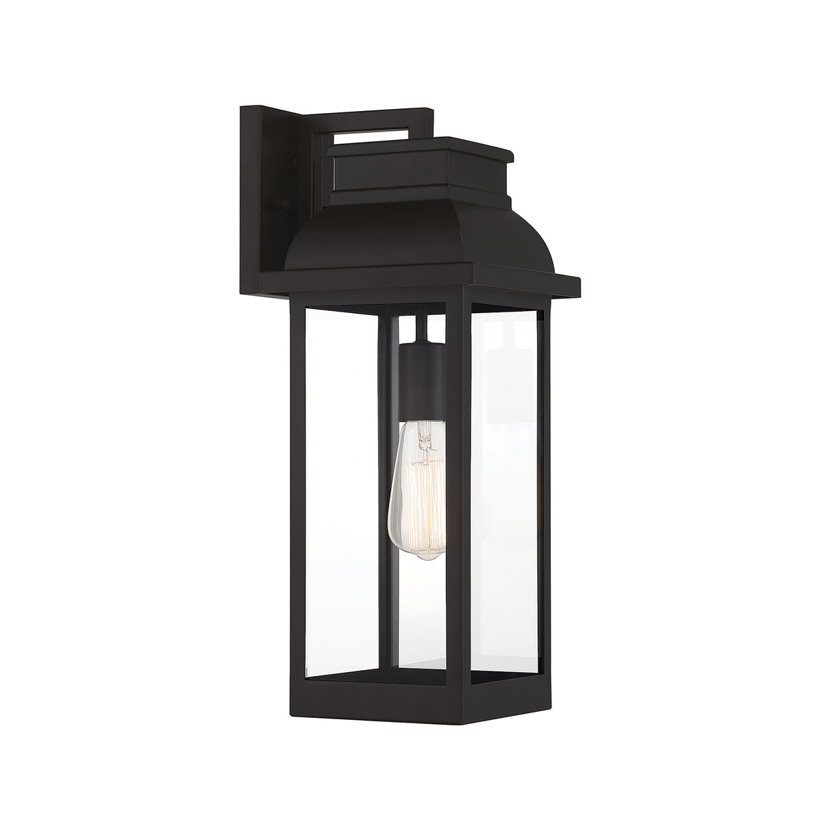 Savoy House Drexel 18.5in 1-Light Outdoor Wall Lantern | Traditional English Bronze and Clear Glass | Front Door & Patio | Model L5-2936-13