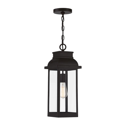 Savoy House Drexel 19in 1-Light Outdoor Hanging Lantern | Traditional English Bronze and Clear Glass | Porch & Covered Patio | Model L5-2937-13