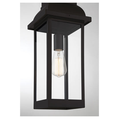 Savoy House Drexel 19in 1-Light Outdoor Hanging Lantern | Traditional English Bronze and Clear Glass | Porch & Covered Patio | Model L5-2937-13
