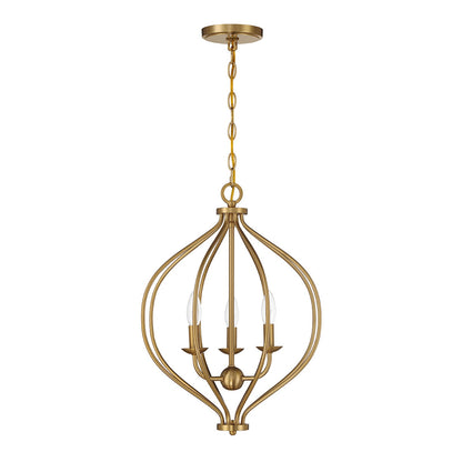 Savoy House Orchid 16in 3-Light Pendant | Modern Warm Brass Metal | Kitchen Island & Dining Room | 16 x 16 x 20.75 in | Model L7-1297-3-322