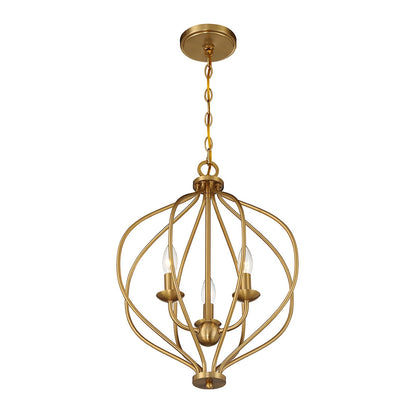 Savoy House Orchid 16in 3-Light Pendant | Modern Warm Brass Metal | Kitchen Island & Dining Room | 16 x 16 x 20.75 in | Model L7-1297-3-322