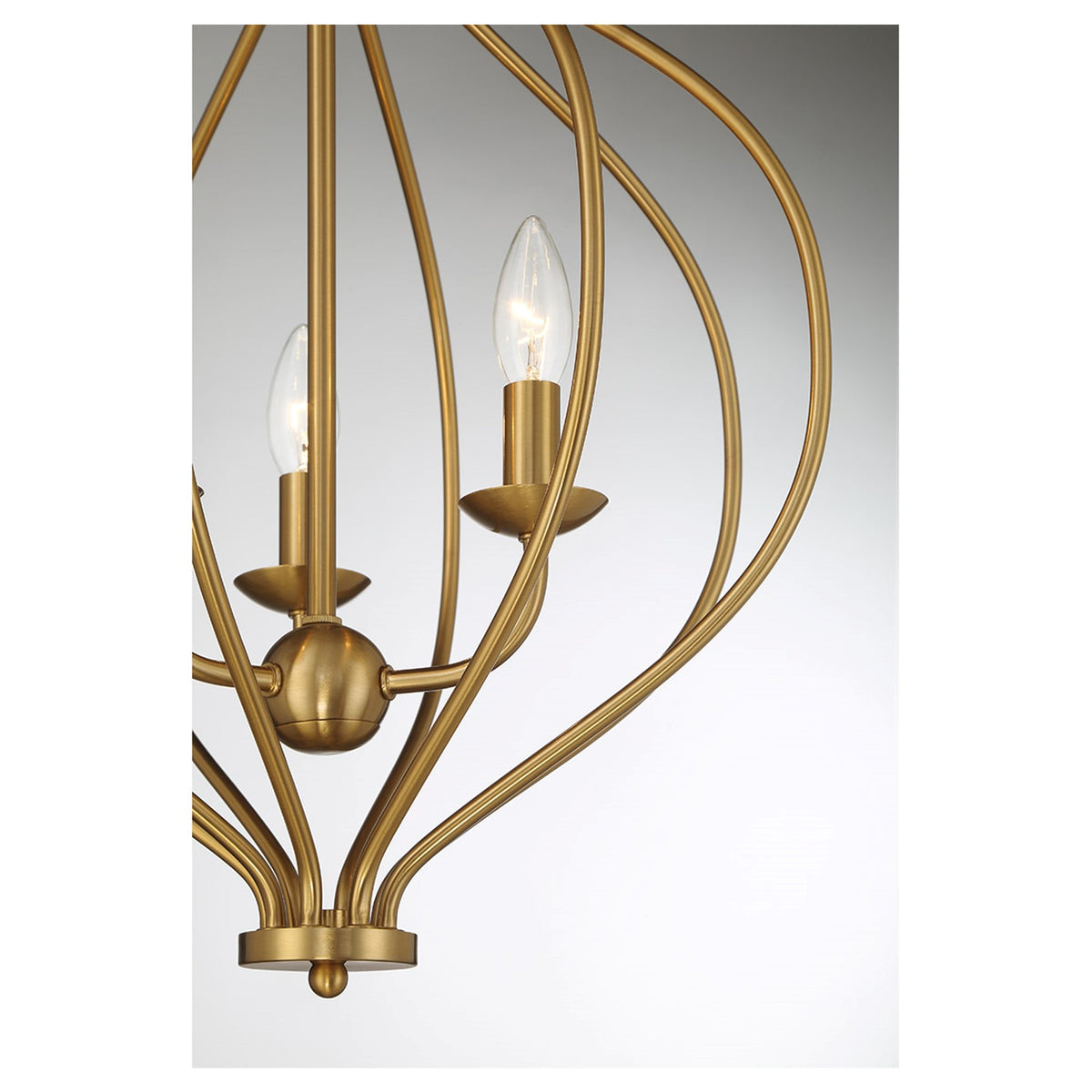 Savoy House Orchid 16in 3-Light Pendant | Modern Warm Brass Metal | Kitchen Island & Dining Room | 16 x 16 x 20.75 in | Model L7-1297-3-322