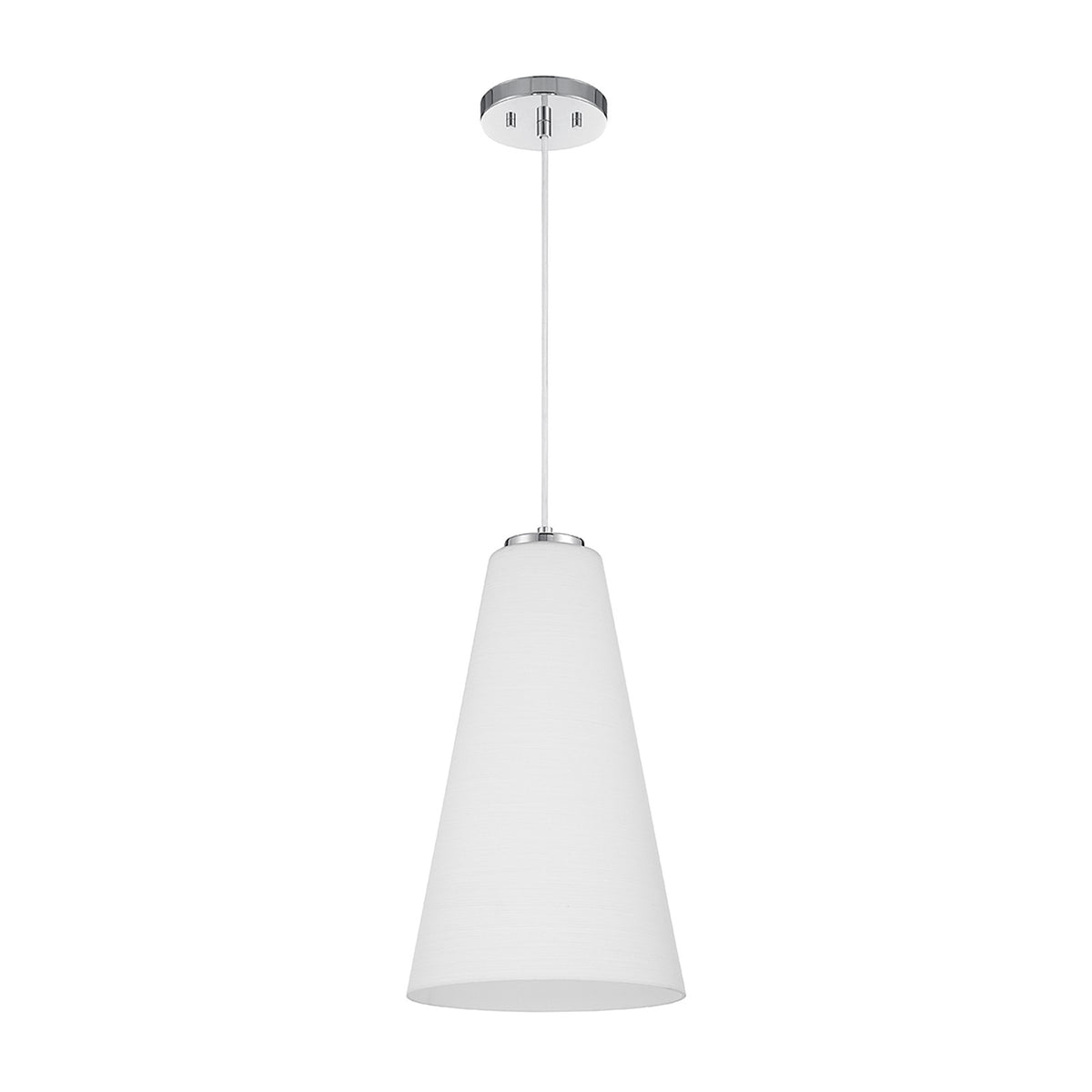Savoy House Christos 10in 1-Light Pendant | Modern Farmhouse Chrome and White Glass | Kitchen Island & Dining Room | Model L7-5001-1-11