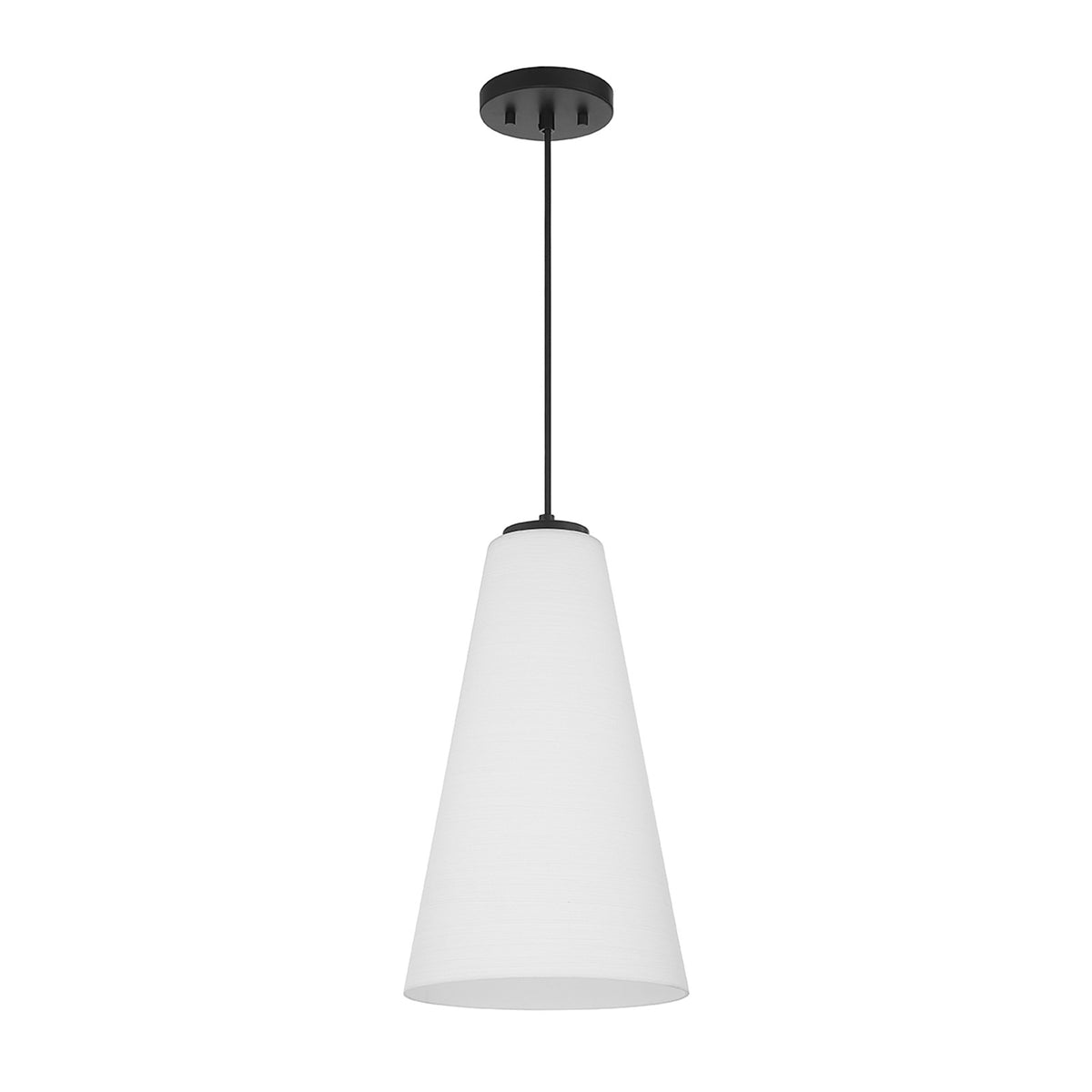 Savoy House Christos 10in 1-Light Pendant | Modern Farmhouse Matte Black and White Glass | Kitchen Island & Dining Room | Model L7-5001-1-89