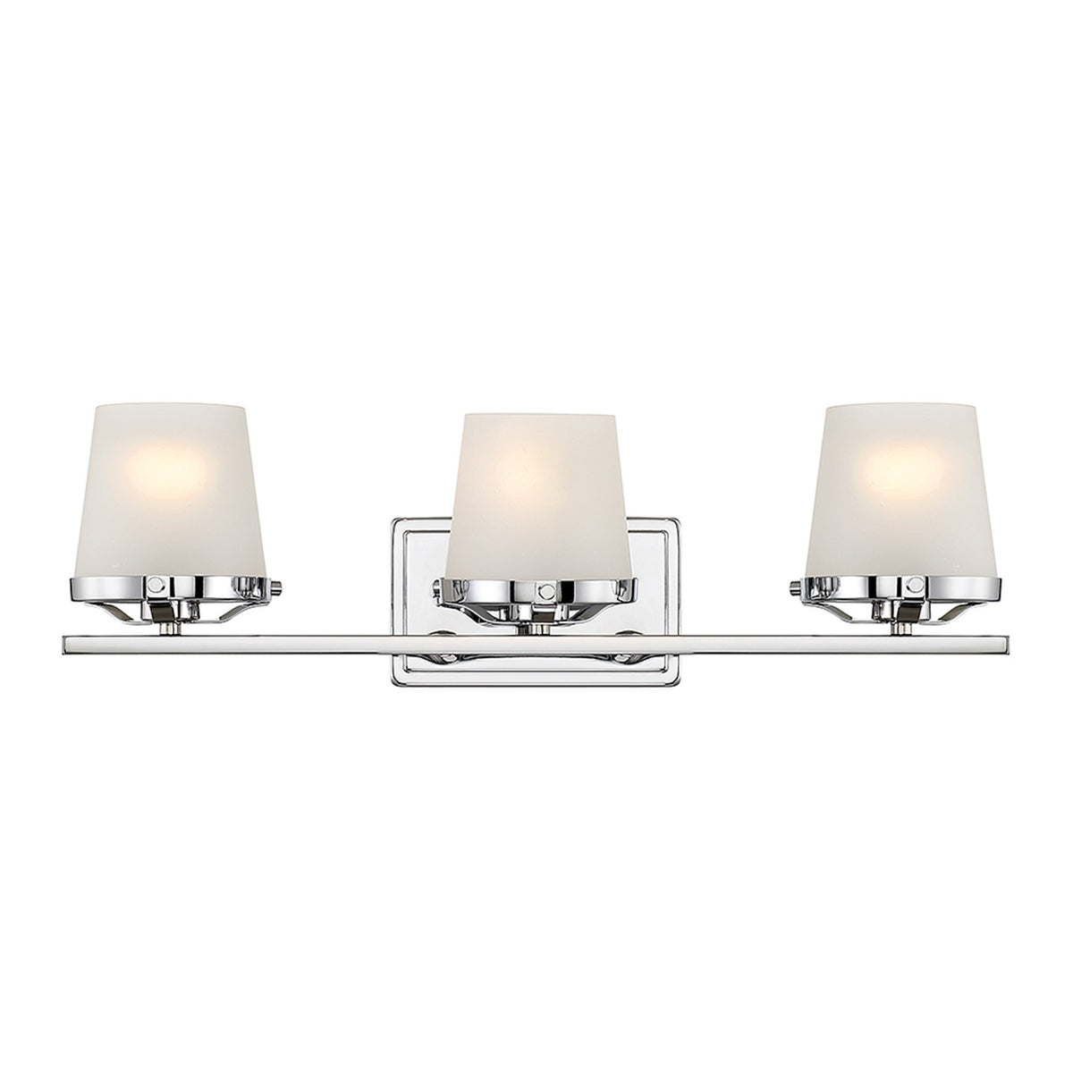 Savoy House Klein 24in 3-Light Vanity Light | Modern Polished Chrome and Seeded Frosted Glass | Bathroom Vanity & Powder Room | Model L8-5250-3-11