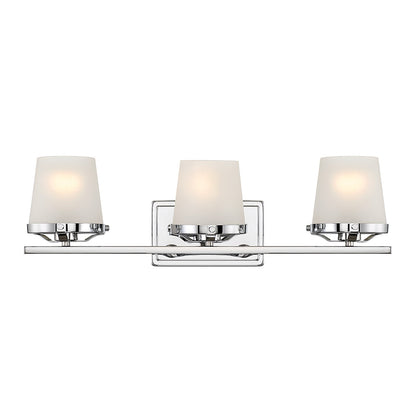 Savoy House Klein 24in 3-Light Vanity Light | Modern Polished Chrome and Seeded Frosted Glass | Bathroom Vanity & Powder Room | Model L8-5250-3-11