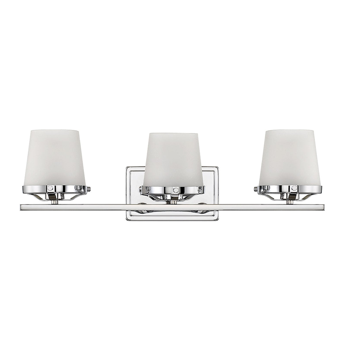 Savoy House Klein 24in 3-Light Vanity Light | Modern Polished Chrome and Seeded Frosted Glass | Bathroom Vanity & Powder Room | Model L8-5250-3-11